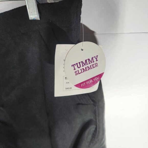 Croft and Barrow Tummy Slimmer Charcoal/Black Shorts Size 14 - Picture 4 of 10